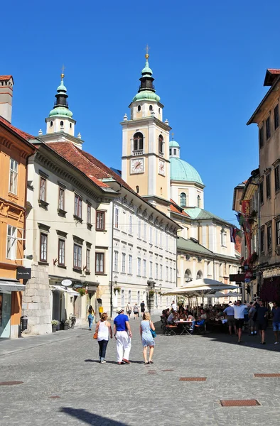 Собор Святого Миколая, Любляна, Словенія — стокове фото
