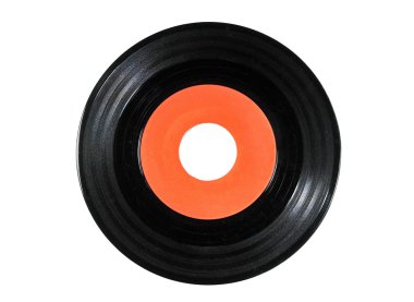 beyaz zemin üzerine eski vinil kaydı
