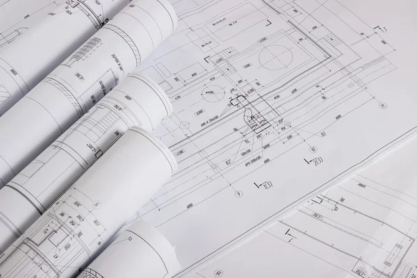 設計図や青写真ロール — ストック写真