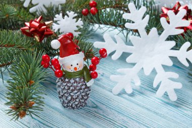 eski ahşap tahta üzerinde Noel dekorasyon