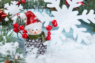 eski ahşap tahta üzerinde Noel dekorasyon