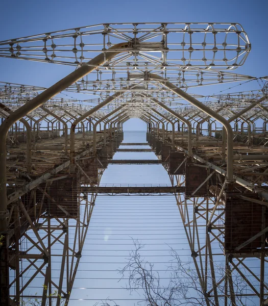 Chernobyl: Duga antiguo sistema de radar soviético — Foto de Stock