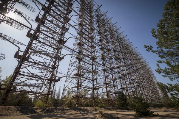 Chernobyl: Duga antiguo sistema de radar soviético — Foto de Stock