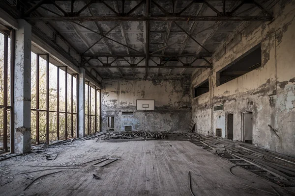 Çernobil - terk edilmiş Basketbol Sahası Telifsiz Stok Fotoğraflar