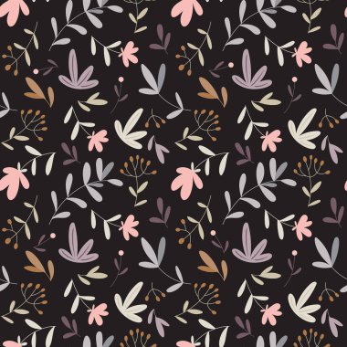 Şekillendirilmiş çiçekler pürüzsüz desen. Dekoratif çiçek deseni elle çizilmiş..