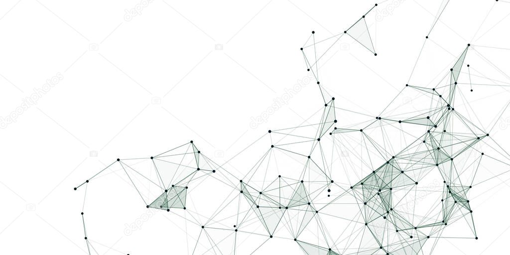 Abstract technology background. Network connection structure.