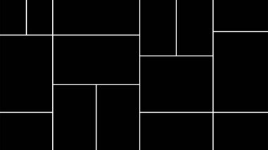 Dikdörtgen şeklindeki bir resim için 15 çerçeveden oluşan yaratıcı vektör şablonu kolajı.