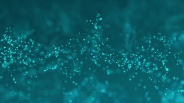 Soyut fütüristik geçmiş. Büyük veri görselleştirmesi. Parçacıkların dinamik dalgası. 3B görüntüleme.