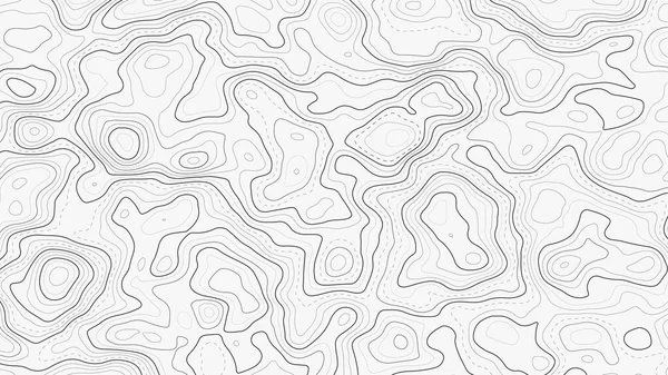 Mapa Topográfico Com Grelha Mapa Alívio Vetorial —  Vetores de Stock