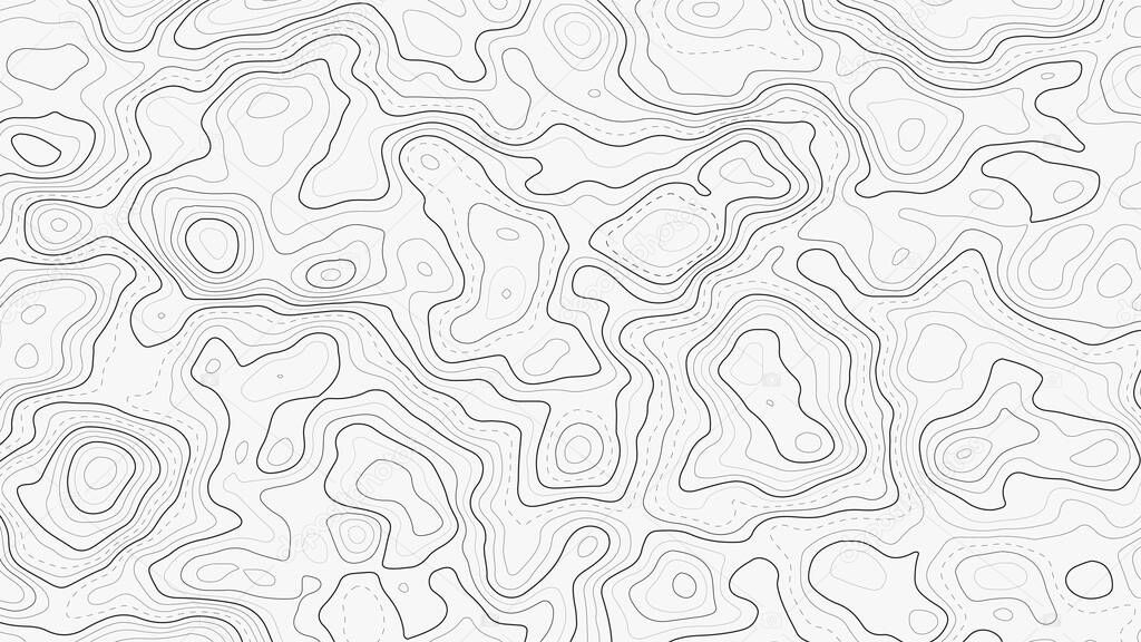 Topography map with grid. Vector relief map.