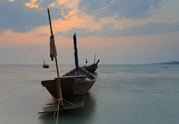 The fishing boat with a beautiful sunset, Thailand — Stock Photo, Image