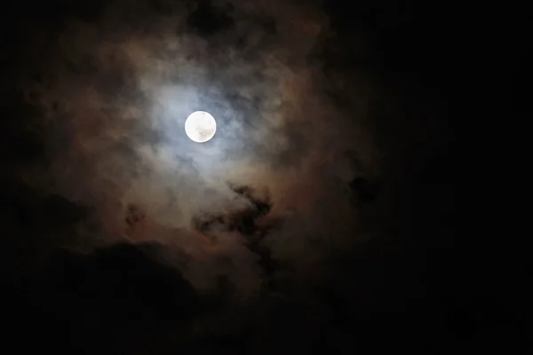 Blurred - dark stormy sky with moon — Stock Photo, Image