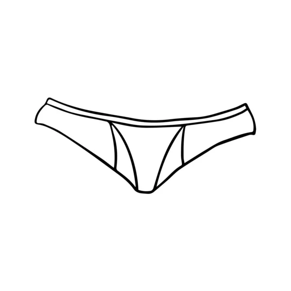 舒适的女式内裤 用于设计的矢量草图 — 图库矢量图片
