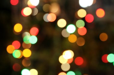 Çoklu renkli odaklanmış bokeh ışıkları arkaplanı