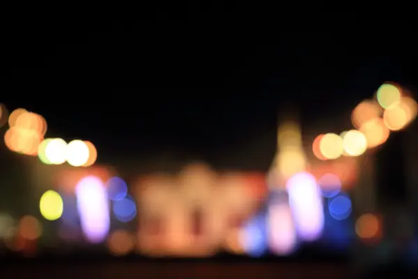 Multicolored city lights blurred bokeh background. — Stock Photo, Image