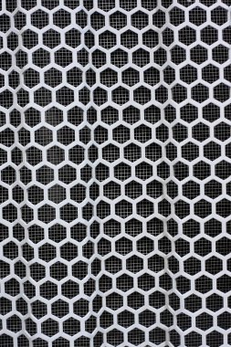 Altıgen demir kafes arka planı için.