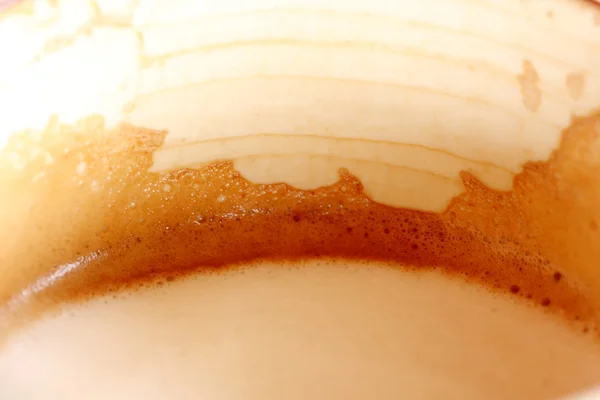 Sammanfattning av mjölkskum och crema på kaffekopp — Stockfoto