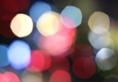 Çoklu renkli odaklanmış bokeh ışıkları arkaplanı