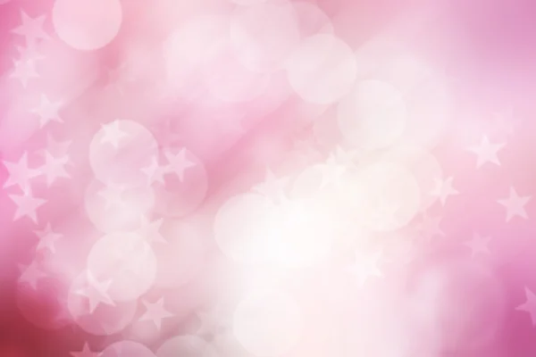 Ster op roze en wit, abstract bokeh achtergrond. — Stockfoto