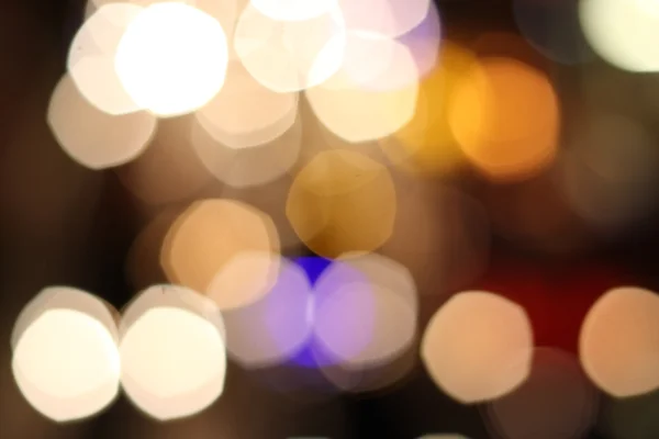 Abstract circular bokeh background of city lights — Stock Photo, Image