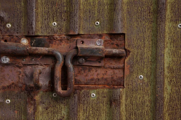 Bullone della porta arrugginito — Foto Stock