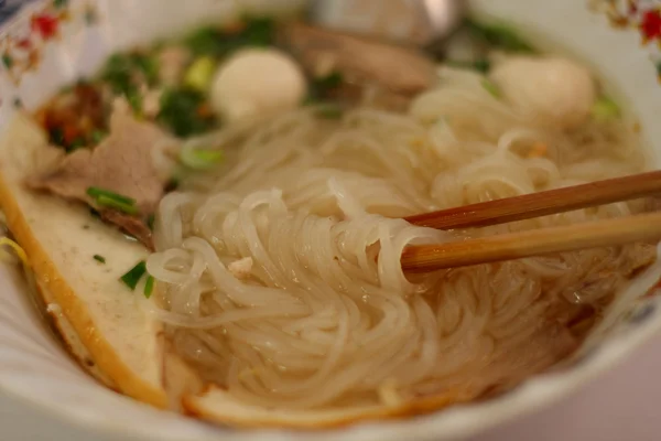 Asiatische Reisnudel Rezept. — Stockfoto