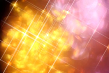 Ufuk soyut altın ve gümüş parlama ve bokeh, İsa ışık