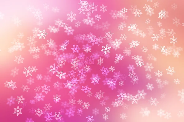 Colorato sfondo astratto con fiocchi di neve cadere . — Foto Stock