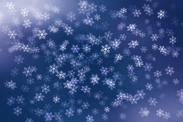 Colorful abstract background with snow flakes falling. — Stock Photo, Image