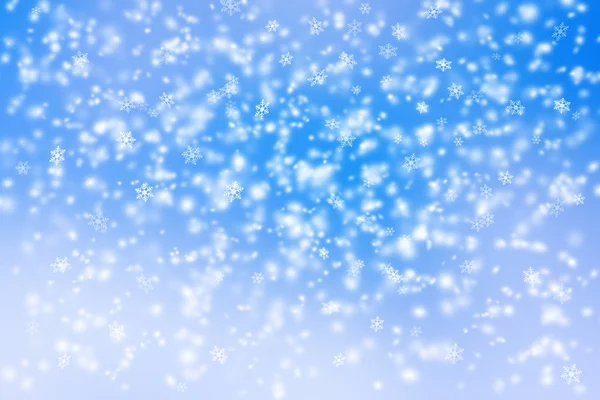 Abstract background of blurred snow storm on blue sky. — Stock Photo, Image