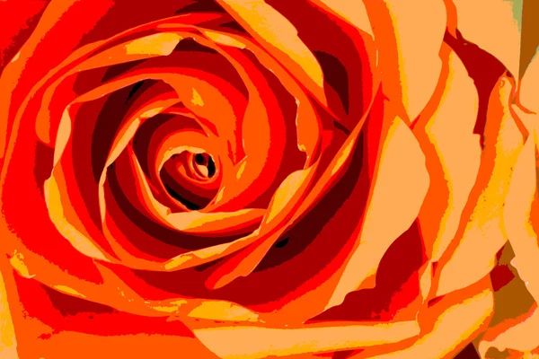 Abstrakte orange Rose Hintergrund, posterize Stil Bild. — Stockfoto