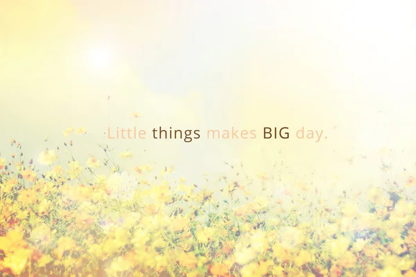Inspirational Typographic Quote - Little things makes big day. w — Stock Photo, Image