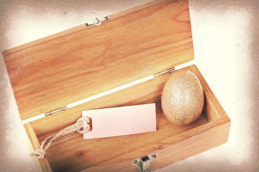 Vintage Paper Textures Golden Easter Egg And Tag In Woode Vintage Paper Textures Golden Easter Egg And Tag In Wooden Box On White Background Photo By Enrouteksm