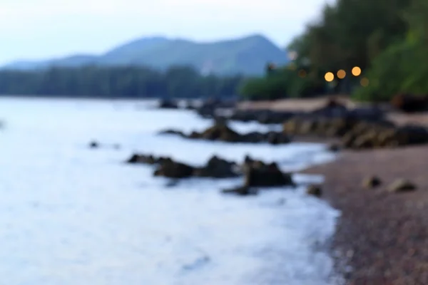 Escena borrosa de playa de noche . —  Fotos de Stock