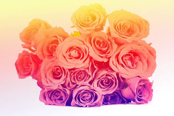 Vintage roses bouquet hintergrund, retro stlye prozess. — Stockfoto