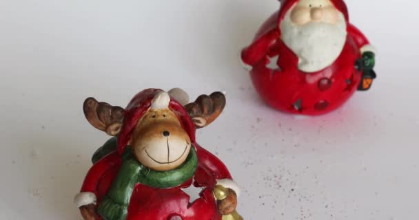 Antecedentes Ano Novo Decorações Natal Uma Árvore Natal Dourada Bolas — Vídeo de Stock