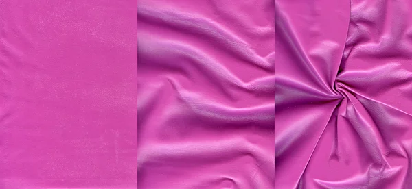 Set of pink leather textures — Stock Photo, Image