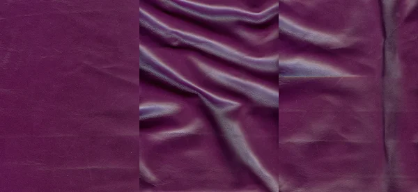 Set of violet leather textures — Stock Photo, Image