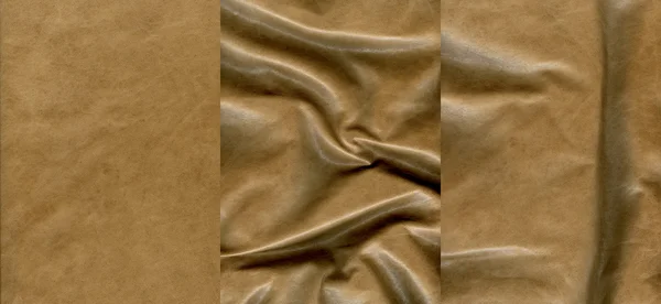 Set of light brown leather textures — Stock Photo, Image