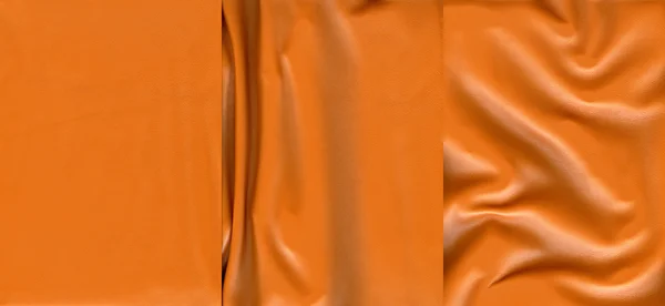 Set of orange leather textures — Stock Photo, Image