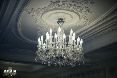 Antique crystal chandelier clipart