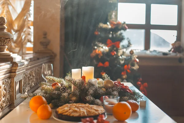 Şenlikli Noel masası — Stok fotoğraf