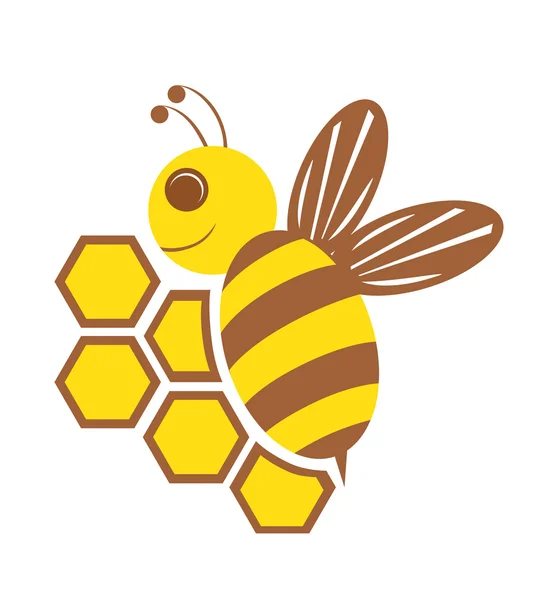 Cartoon Bee - vettore — Vettoriale Stock