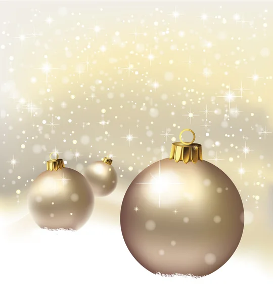 Absztrakt arany háttér karácsony baubles — Stock Vector