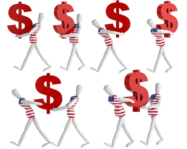 ABD dollas para birimi beyaz adam