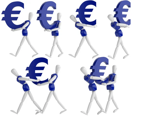 Евро валюта белый человек — стоковое фото