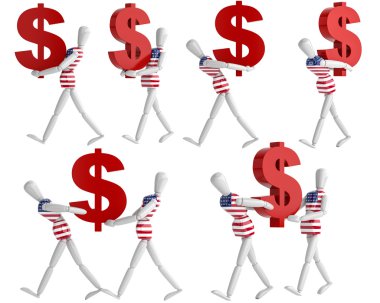 ABD dollas para birimi beyaz adam