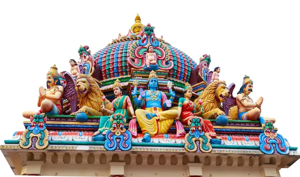 Hindu Isten szobrok, egy Hindu templomban az elkülönített — Stock Fotó