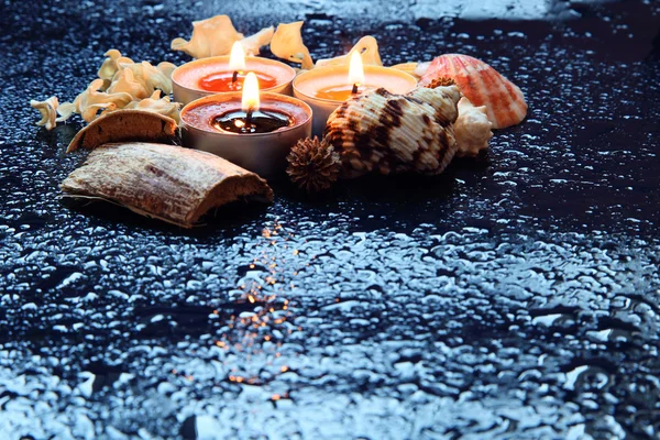 Candles at the spa — Stock Photo, Image