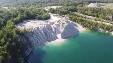 Taş ocağının havadan görünüşü